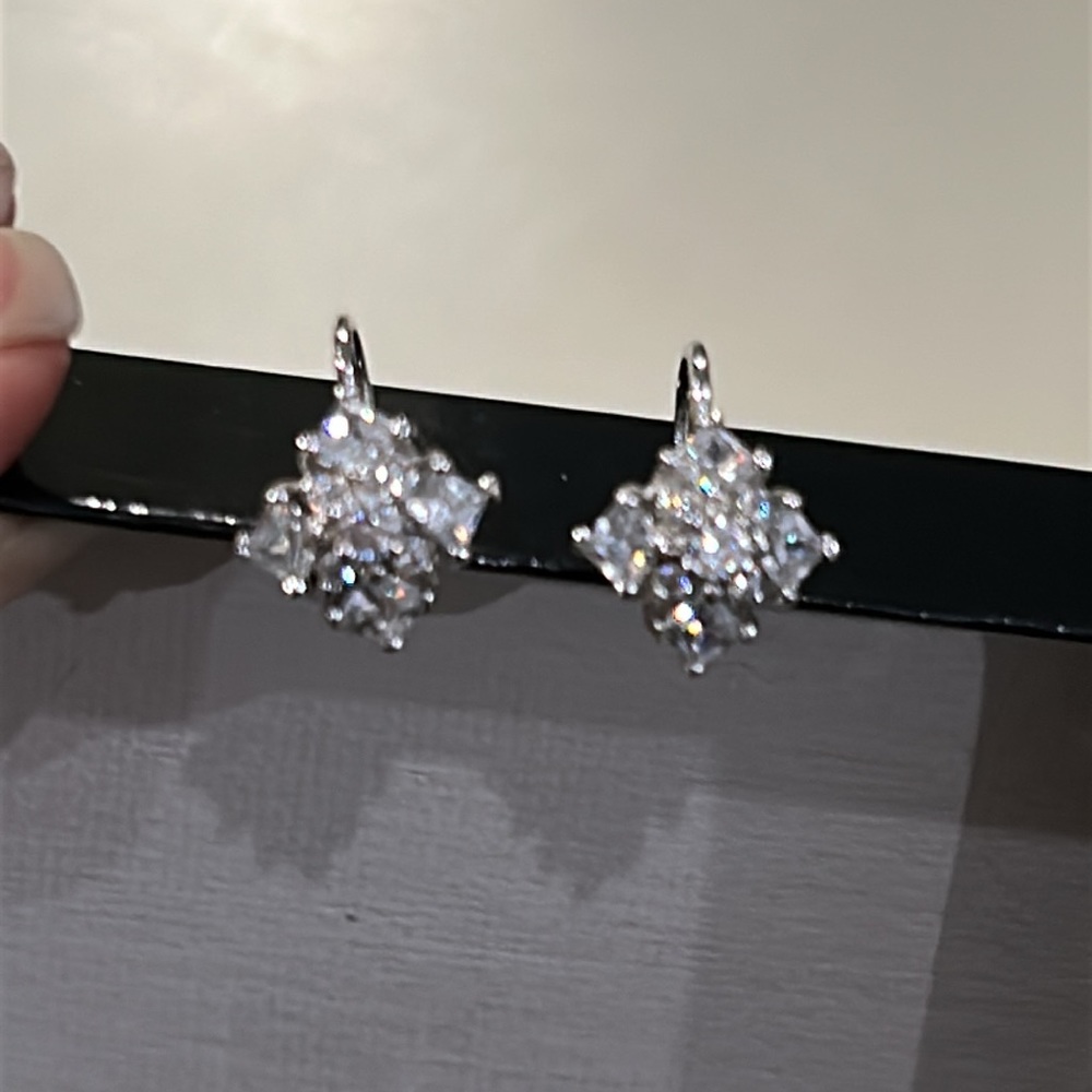Beautiful Sterling Silver and Crystal Earrings